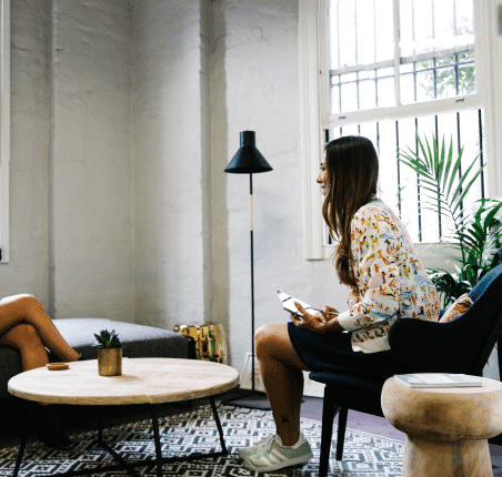 Corporate psychologist sees a client at The Indigo Project
