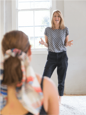 Animated psychologist presenting at The Indigo Project
