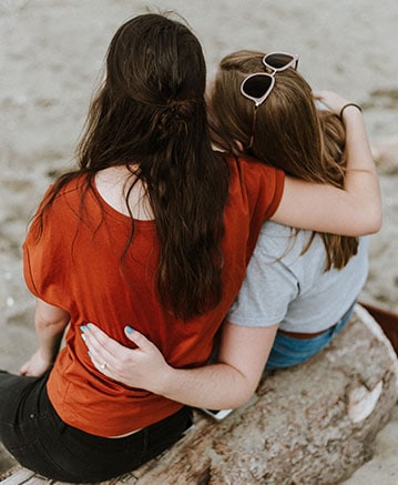 Friends supporting each other