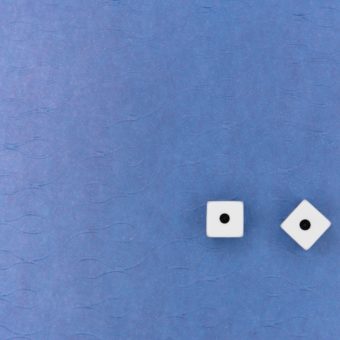 Addiction Header: Blue background and dice